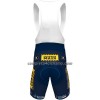 Completo Maglia + Pantaloncino con bretelle 2022 Deschacht Hens Meas Manica Corta Giallo Blu Scuro